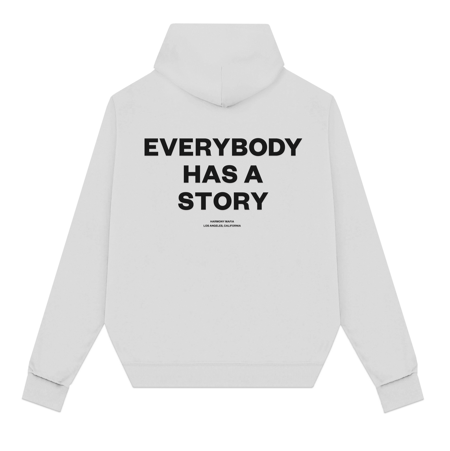 EVERYBODY HAS A STORY HOODIE CEMENT
