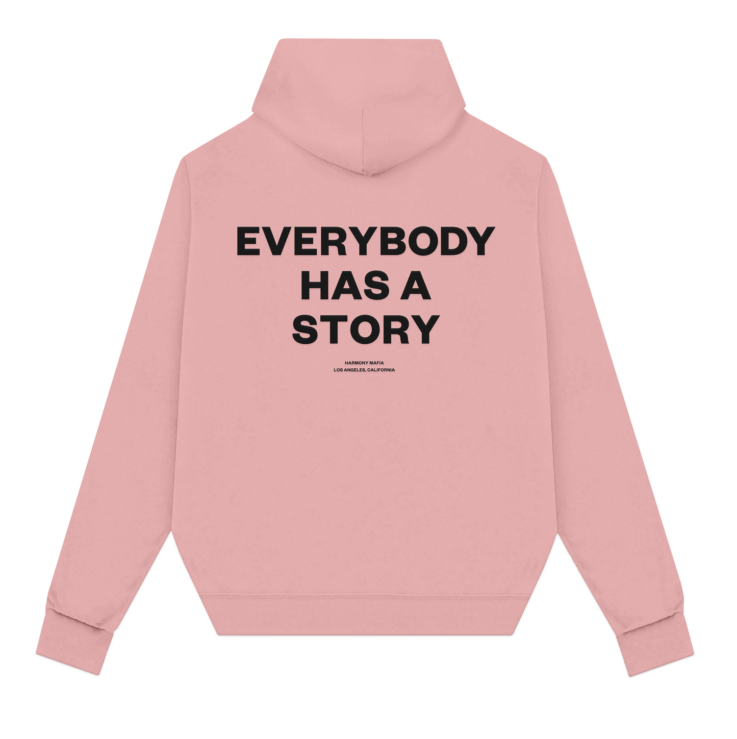 EVERYBODY HAS A STORY HOODIE SALMON