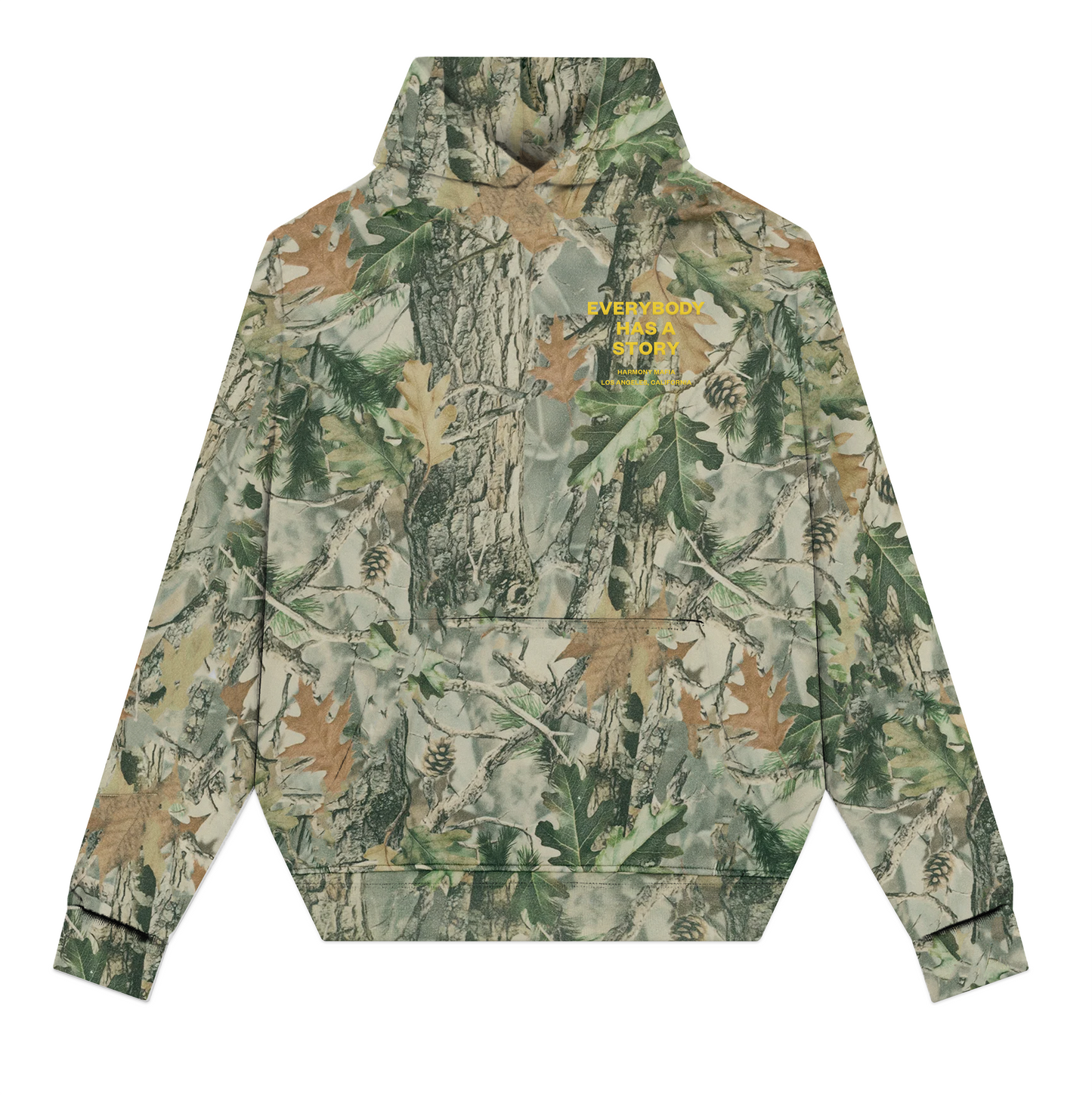 EVERYBODY HAS A STORY HOODIE CAMO
