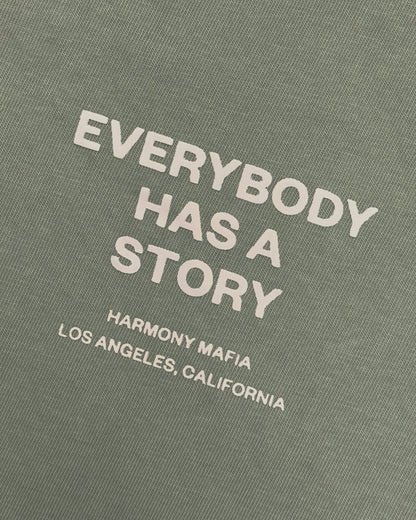 EVERYBODY HAS A STORY HOODIE MATCHA LATTE