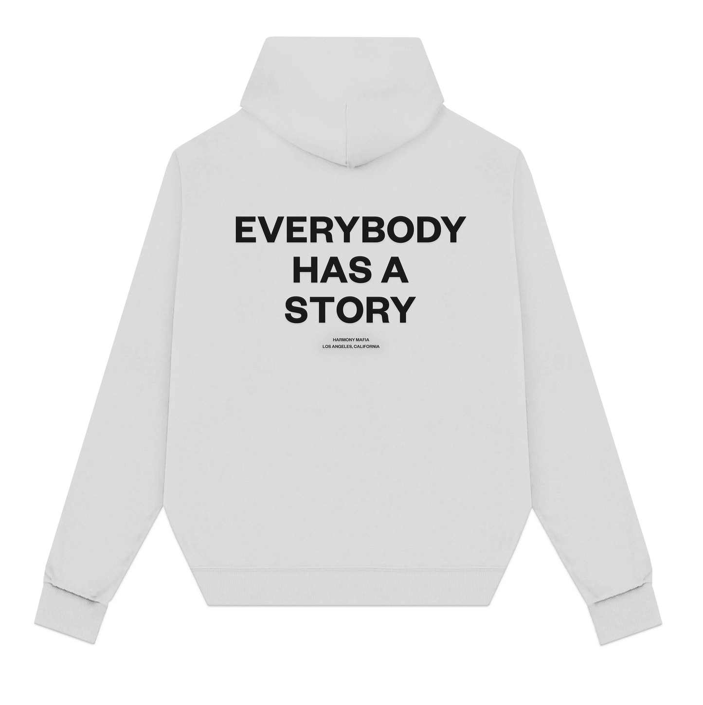 EVERYBODY HAS A STORY HOODIE CEMENT