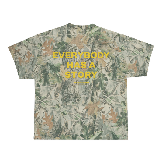 EVERYBODY HAS A STORY T-SHIRT CAMO