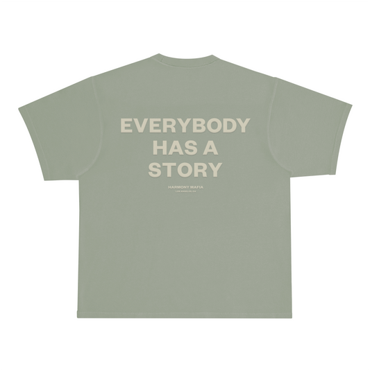 EVERYBODY HAS A STORY T-SHIRT MATCHA LATTE